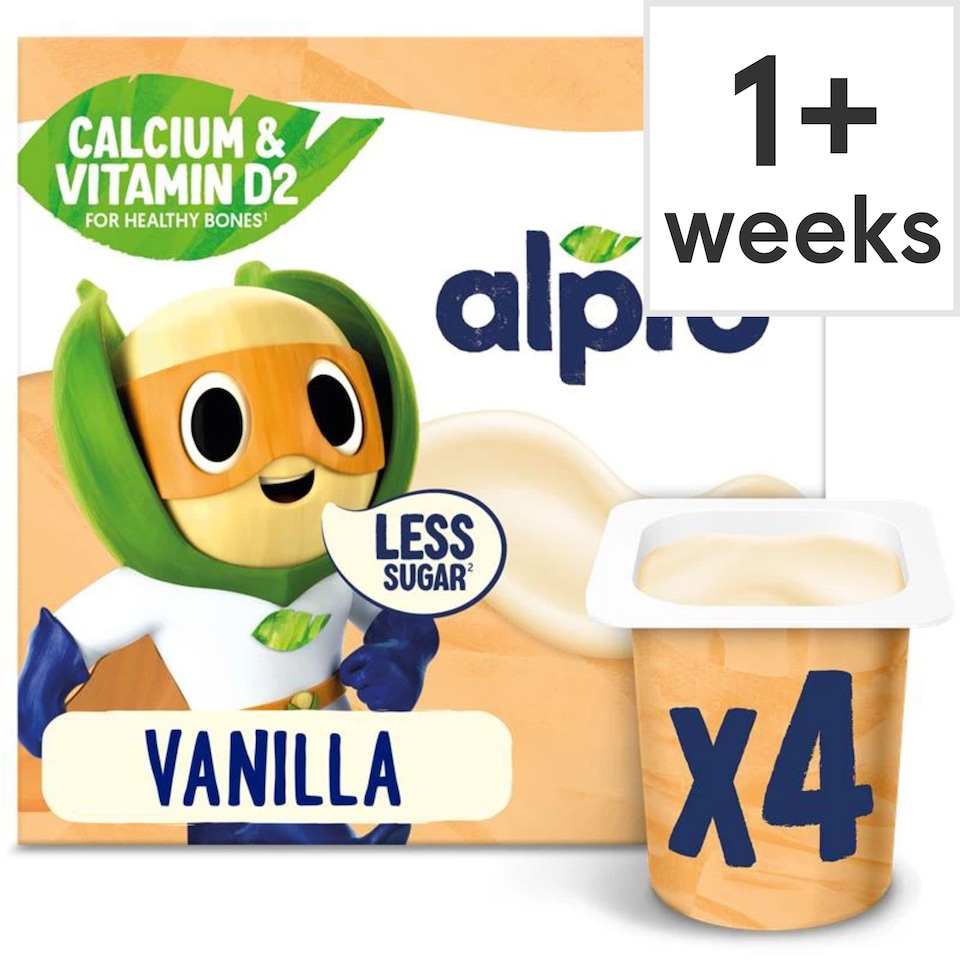 Alpro Kids Vanilla Soya Dairy Free Yoghurt Alternative 4 x 115g