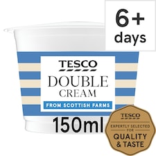 Tesco British Double Cream 150Ml
