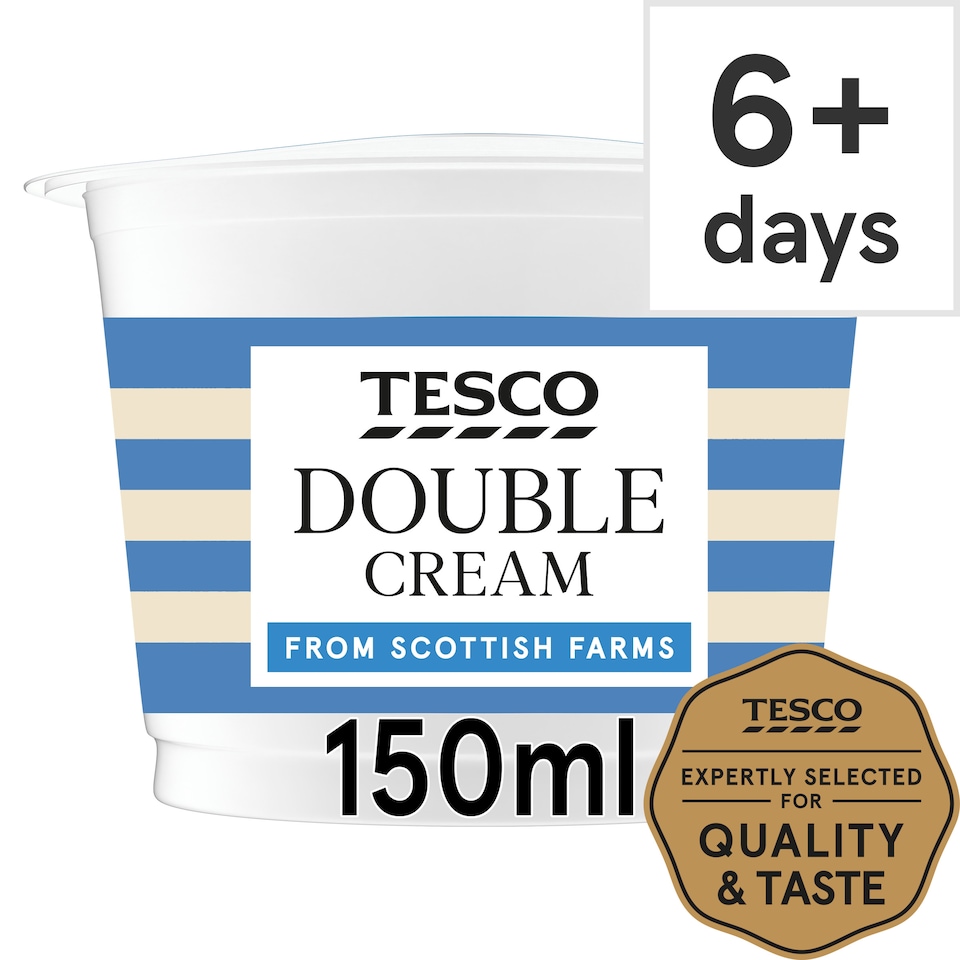 Tesco British Double Cream 150Ml