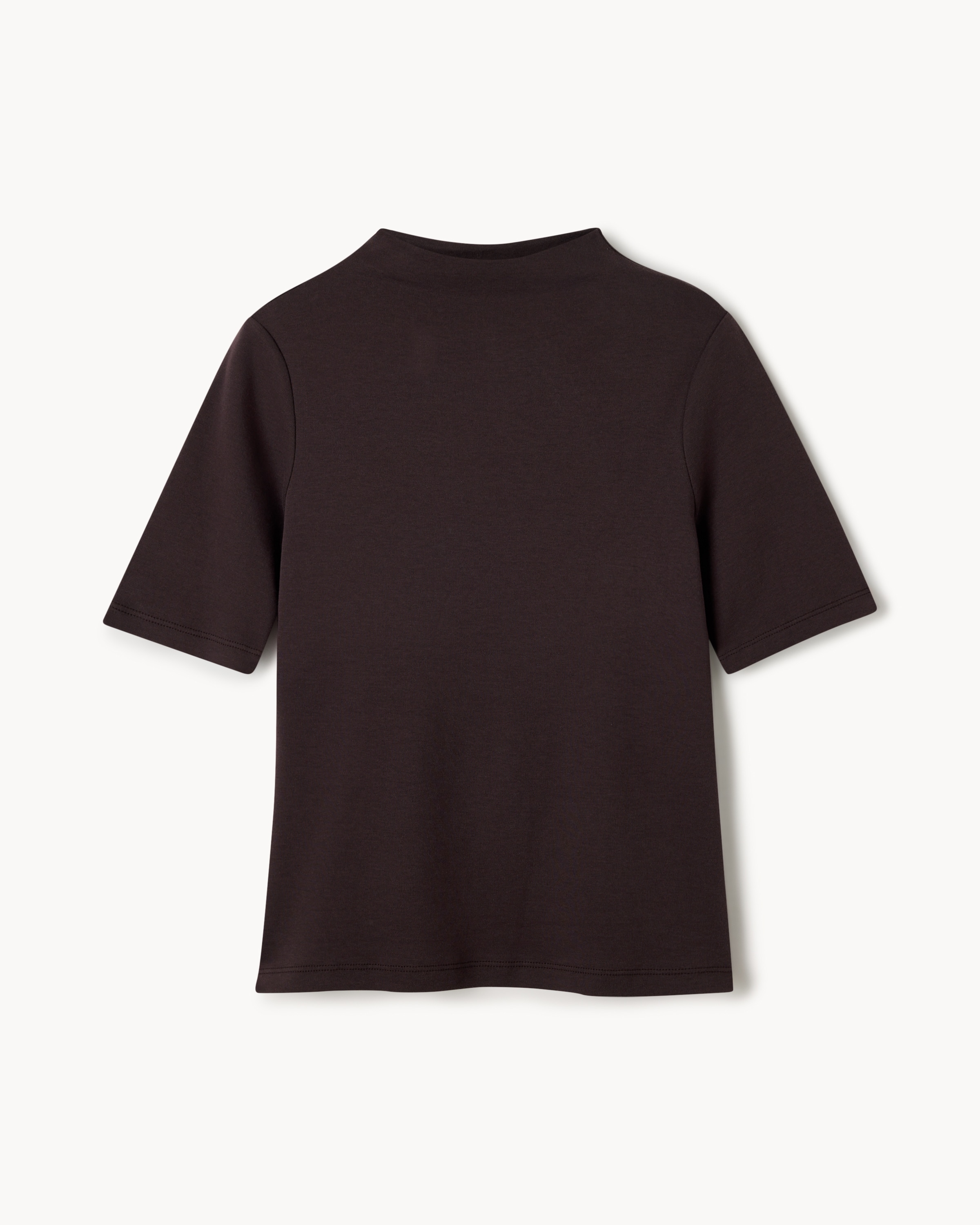 F&F Pure Cotton Slash Neck Top in Chocolate