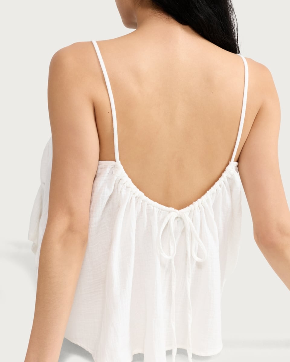 image 1 of F&F 2-Piece Pure Cotton Cami Top and Bottoms Pyjama Set in Cream