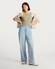 image 2 of F&F Cotton Rich Ribbed Racer Vest in Green