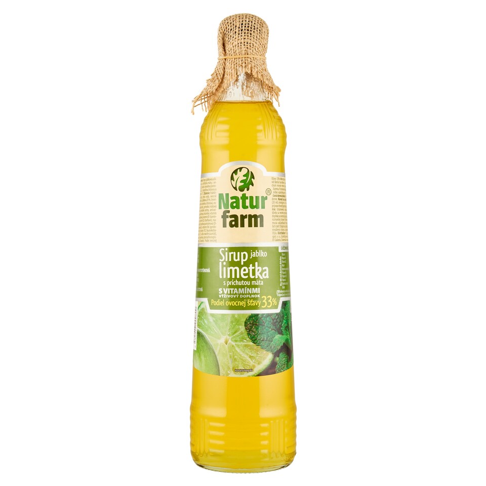 obrázok 1 z Natur Farm Sirup jablko limetka s príchuťou mäta s vitamínmi 0,7 l