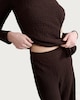 image 2 of F&F Crinkle Textured Wide Leg Trousers in Chocolate