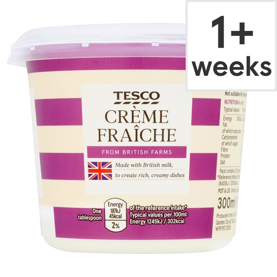Tesco Full Fat Creme Fraiche 300Ml Tesco Groceries tesco-full-fat-creme-fraiche-300ml-tesco-groceries
