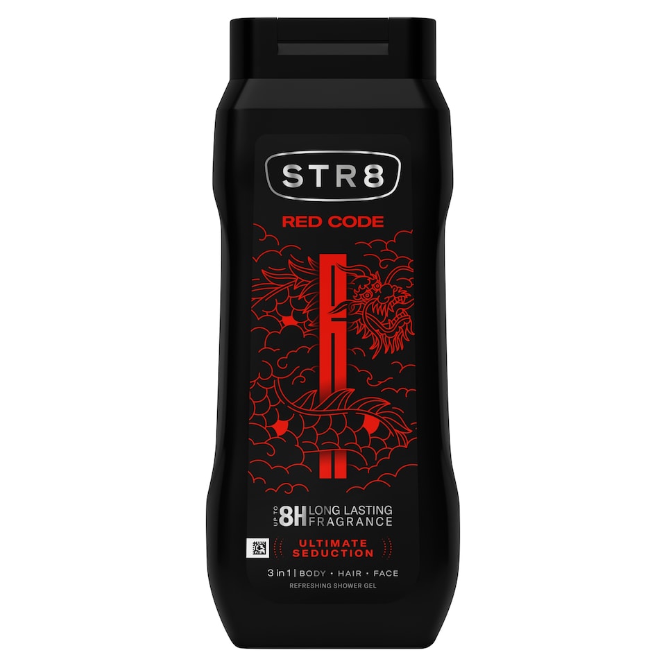 STR8 Red Code 3 az 1-ben frissítő tusfürdő 400 ml