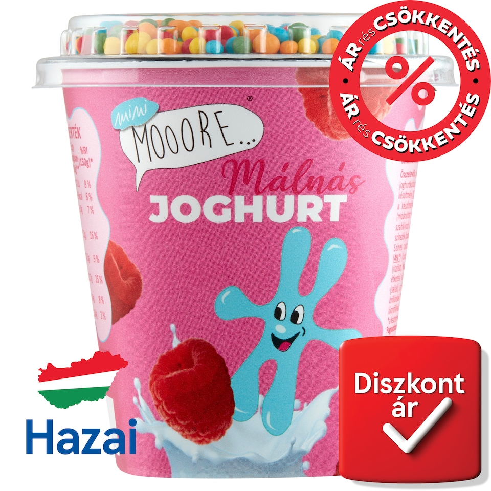 Mini Mooore málnás joghurt 150 g
