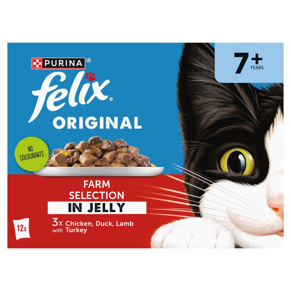image 1 of FELIX ORIGINAL Senior Farm Selection in Jelly Wet Cat Food 12x85g