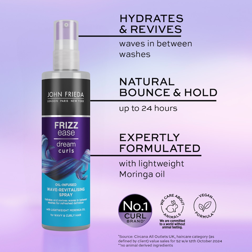 image 1 of John Frieda Frizz Ease Dream Curl Wave-Revitalising Spray 150ml