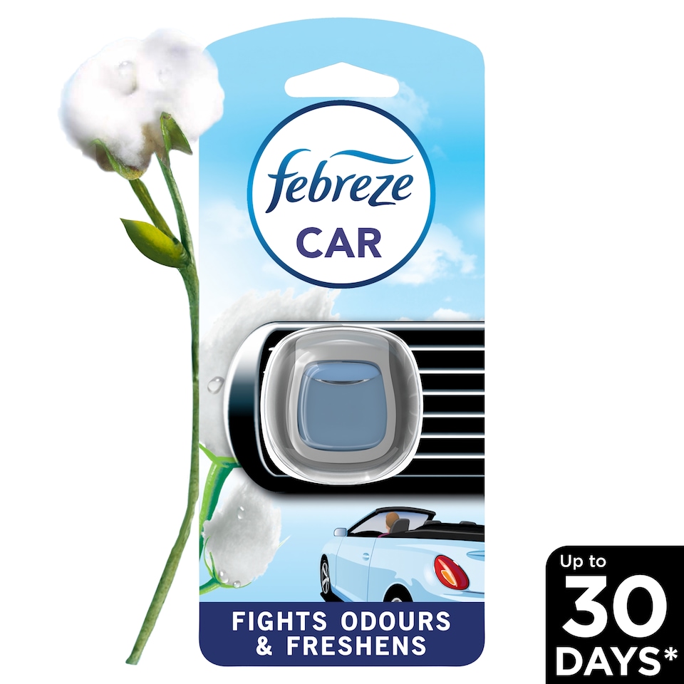 image 1 of Febreze Car Clip On Cotton Air Freshener