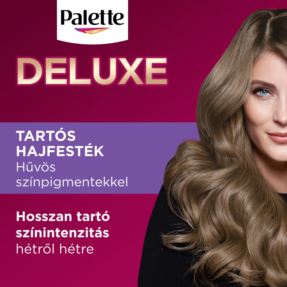Palette Deluxe 7-11 hűvös középszőke tartós hajfesték    1. kép