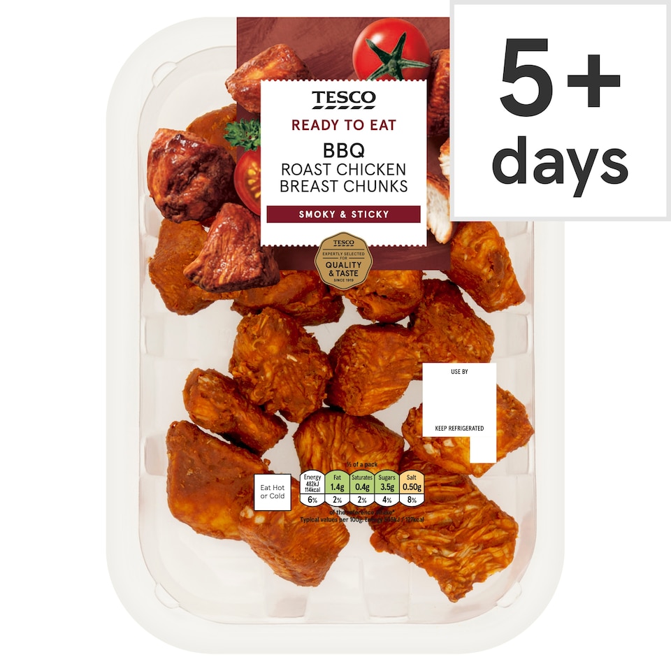 Tesco BBQ Roast Chicken Breast Chunks 180g 