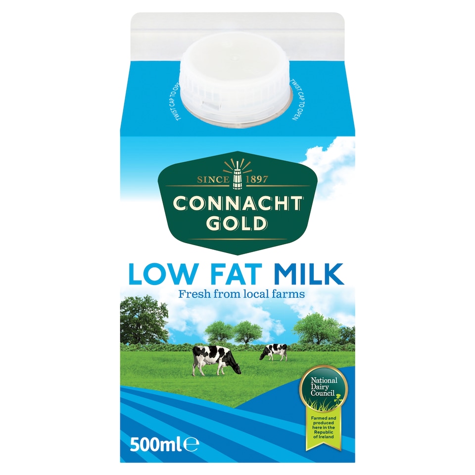 Connacht Gold Low Fat Milk Bottle 500Ml