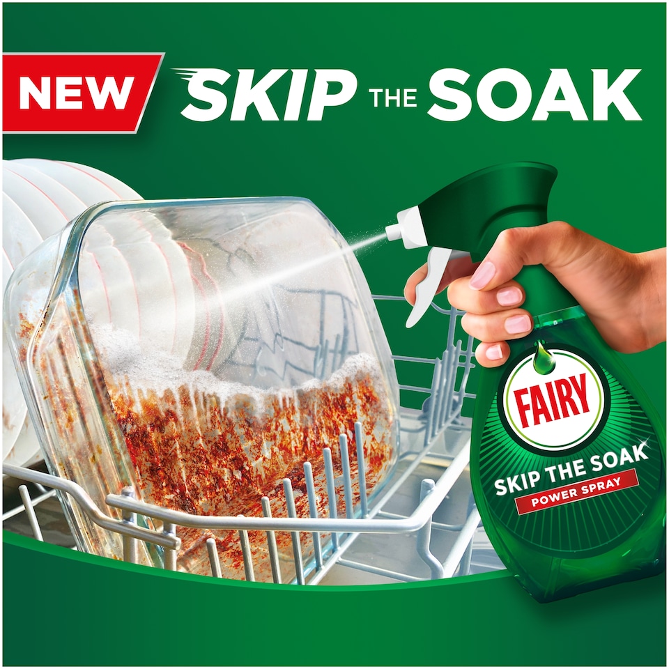 image 1 of Fairy Skip The Soak Power Spray and Refill Fresh 2x500ml