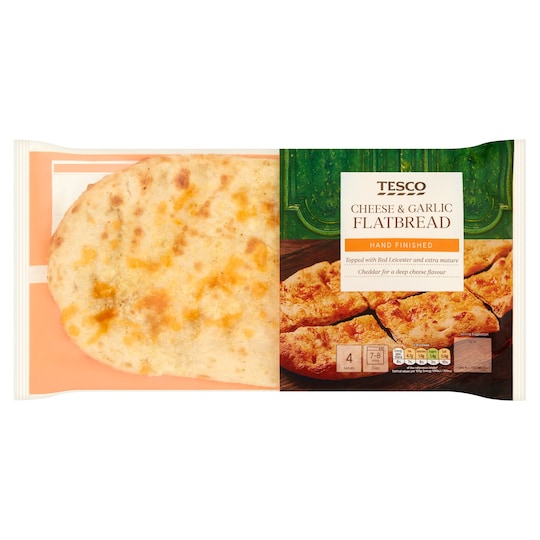 Tesco Cheese And Garlic Flatbread220g Tesco Groceries