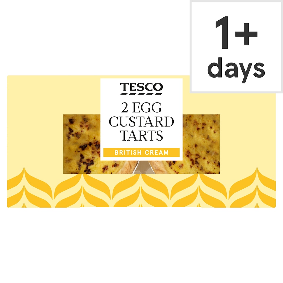 Tesco Fresh Egg Custard Tarts 2 Pack