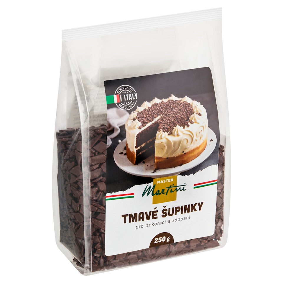 Master Martini Tmavé šupinky pro dekoraci a zdobení 250g