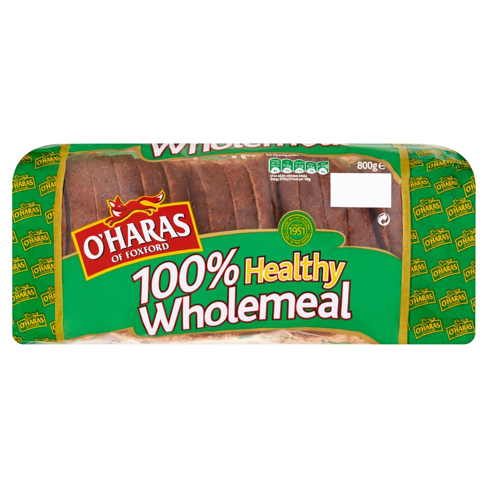 O'haras 100% Wholemeal 800G (W)