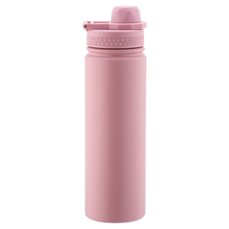 Tesco Pink Insulated Dual Water Bottle 650Ml