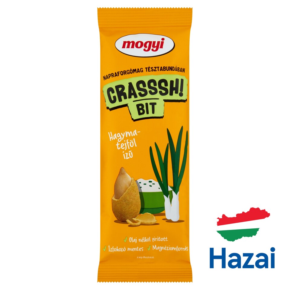 Mogyi Crasssh! Bit Sunflower Seeds in Onion-Sour Cream Flavored Dough Coat 70 g