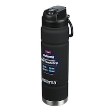 Sistema Blue Lagoon and Black Soft Touch Grip Water Bottle 709ml Assorted