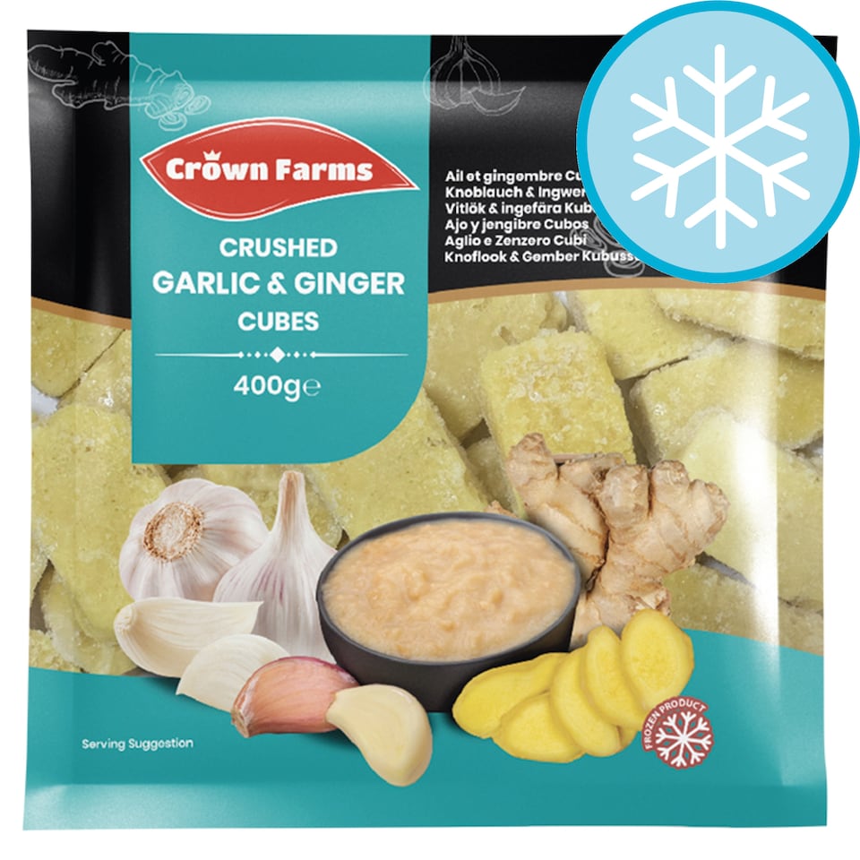 Crown Farms Crushed Garlic & Ginger Cube 400g