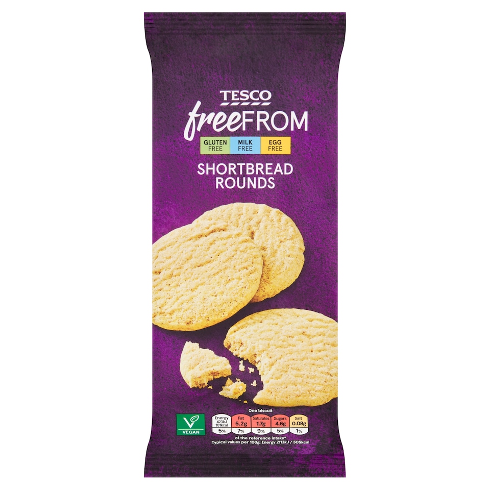 Tesco Free From Shortbread Biscuits 160g