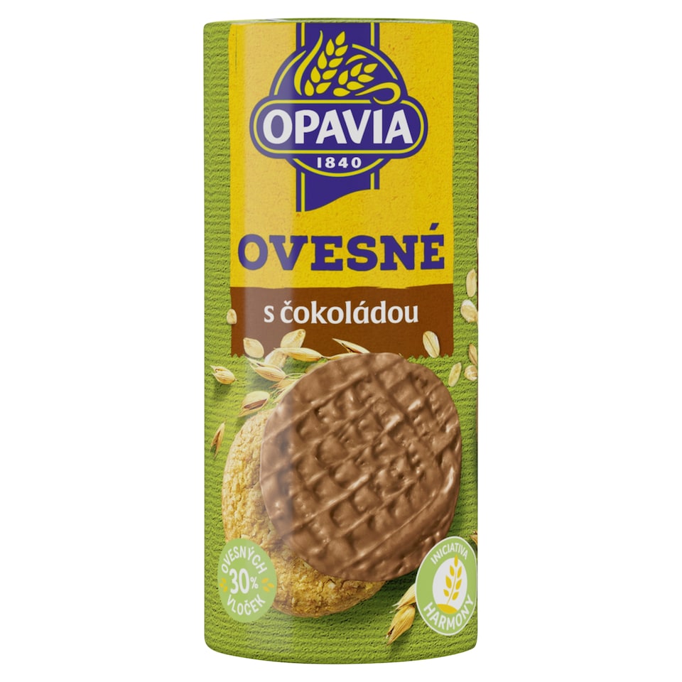 Opavia sušienky Zlaté Ovsené máčané v čokoláde 215 g