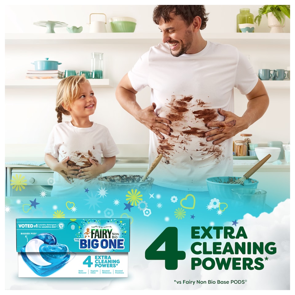 image 1 of Fairy Non Bio Big One Washing Liquid Pods 29 washes 1151.3g