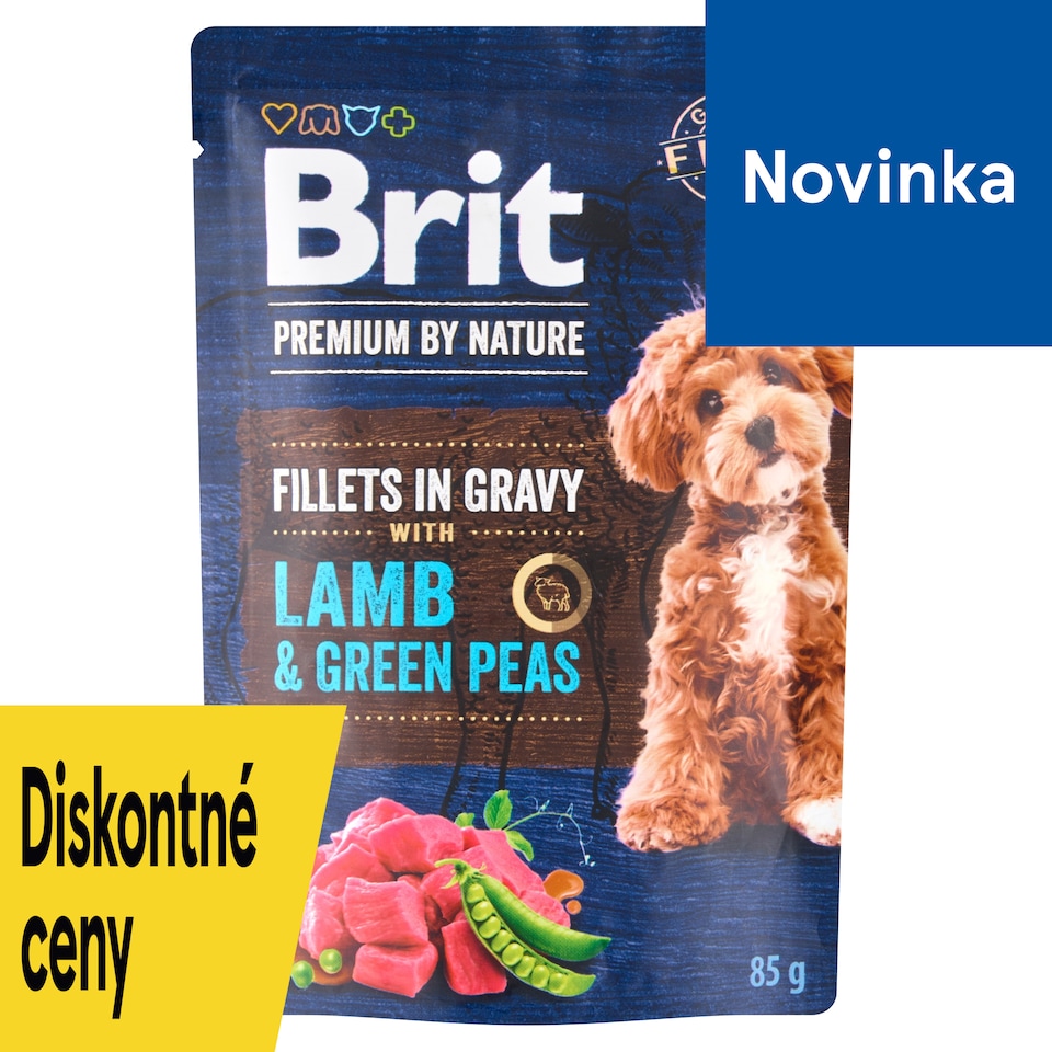 Brit Premium by Nature Lamb & Green Peas kompletné prémiové mokré krmivo pre dospelých psov 85 g
