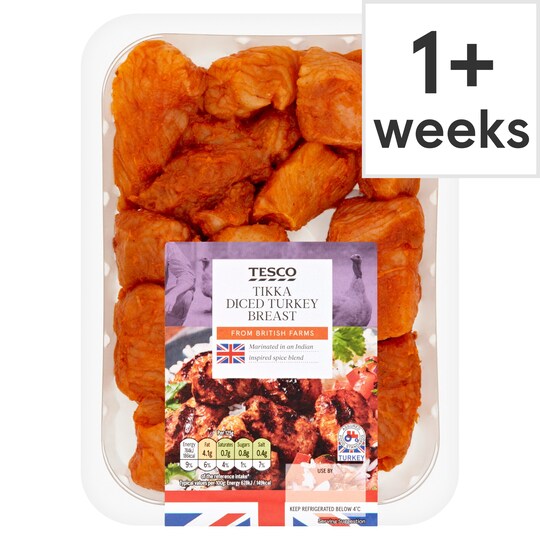 Tesco Tikka Diced Turkey Breast 324G Tesco Groceries