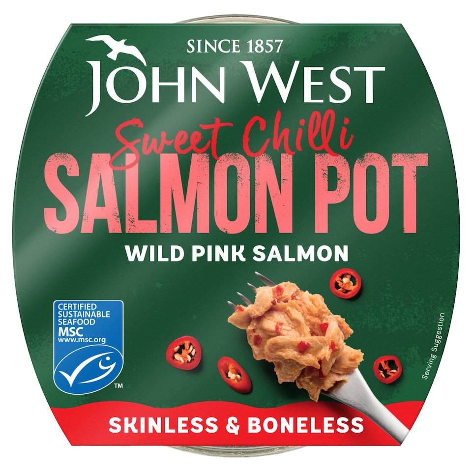 John West Pink Salmon Fridge Pot Sweet Chilli 80g