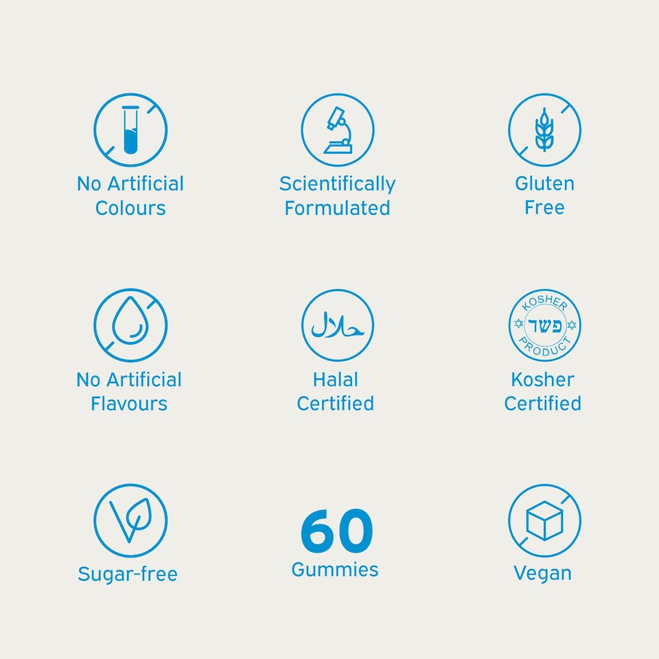 image 1 of Nutriburst 60 True Radiance Blueberry Flavour Gummies