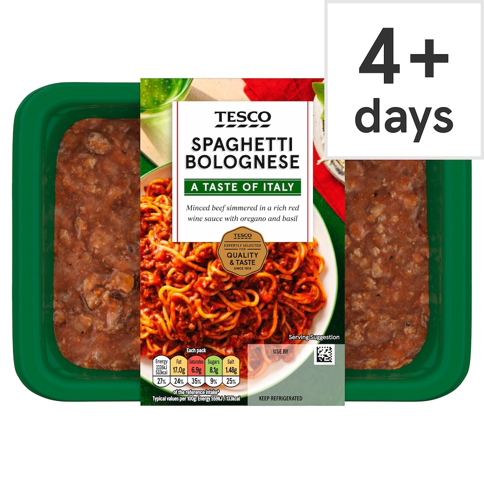 Tesco Spaghetti Bolognese 400G