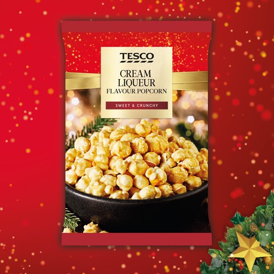Tesco Cream Liqueur Flavour Popcorn 200G Tesco Groceries