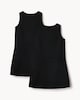 image 2 of F&F School Girls 2-Pack Regular Fit Pleated Pinafore Dresses in Black