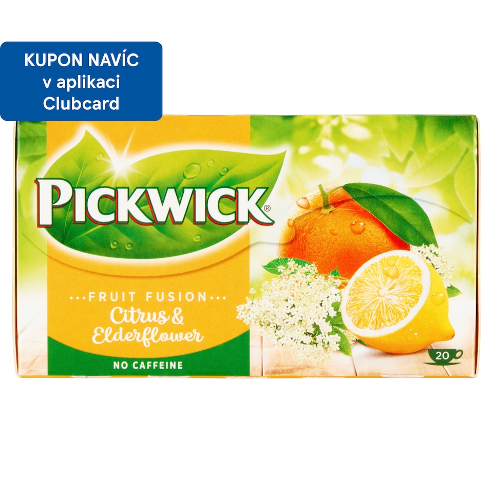 Obrázek 1 pro produkt Pickwick Fruit Fusion Ovocnobylinný čaj s citrusovým oplodím a květem černého bezu 20 x 2g (40g)