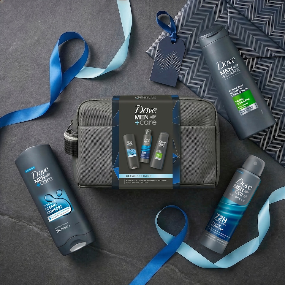 image 1 of Dove Men + Care Cleanse + Care Washbag Gift Set 