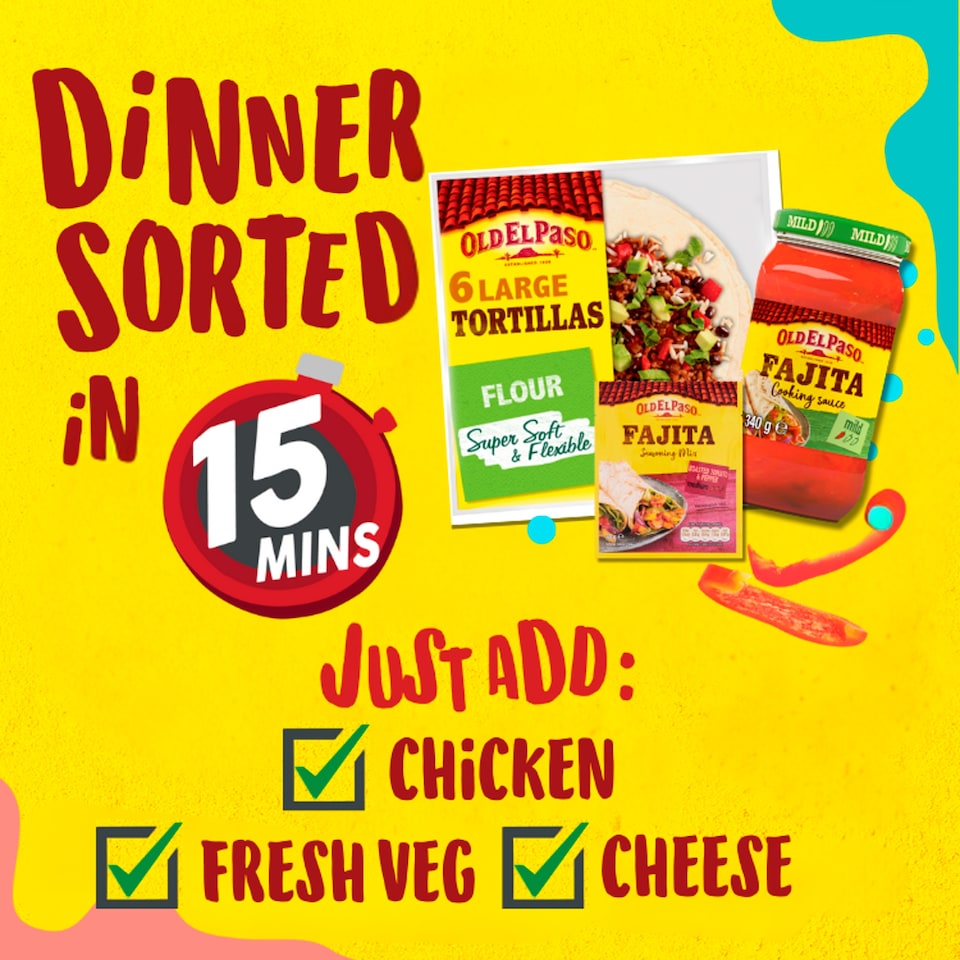 image 1 of Old El Paso Tomato & Pepper Fajita Seasoning Spice Mix 30G