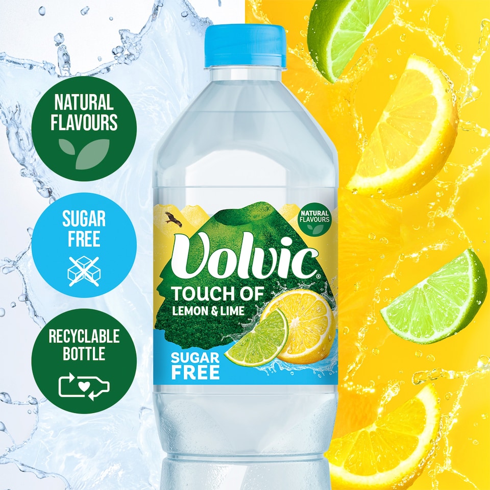 image 1 of Volvic Touch of Fruit Lemon Lime Sugar Free Flavoured Water 1.5L