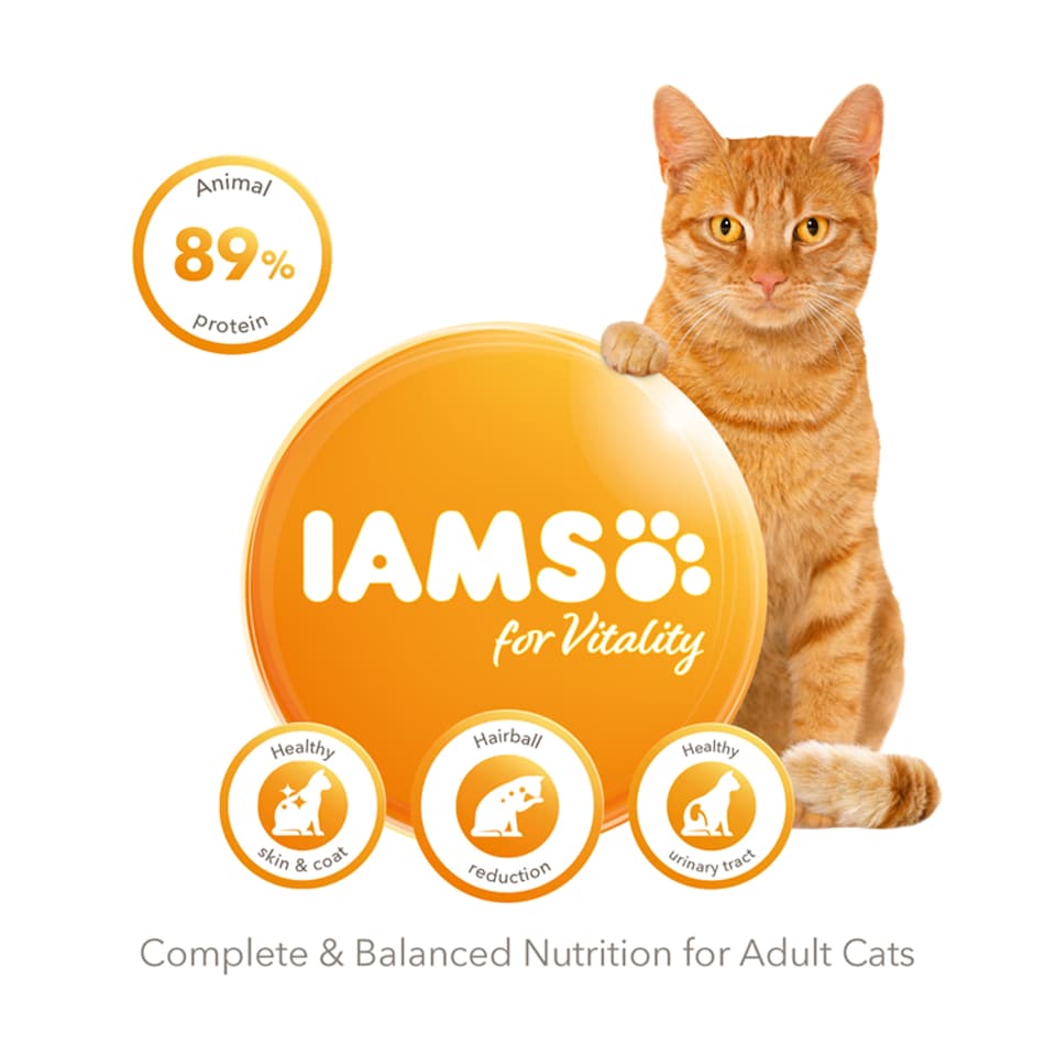 image 1 of IAMS Hairball Dry Cat Food Chicken 800g