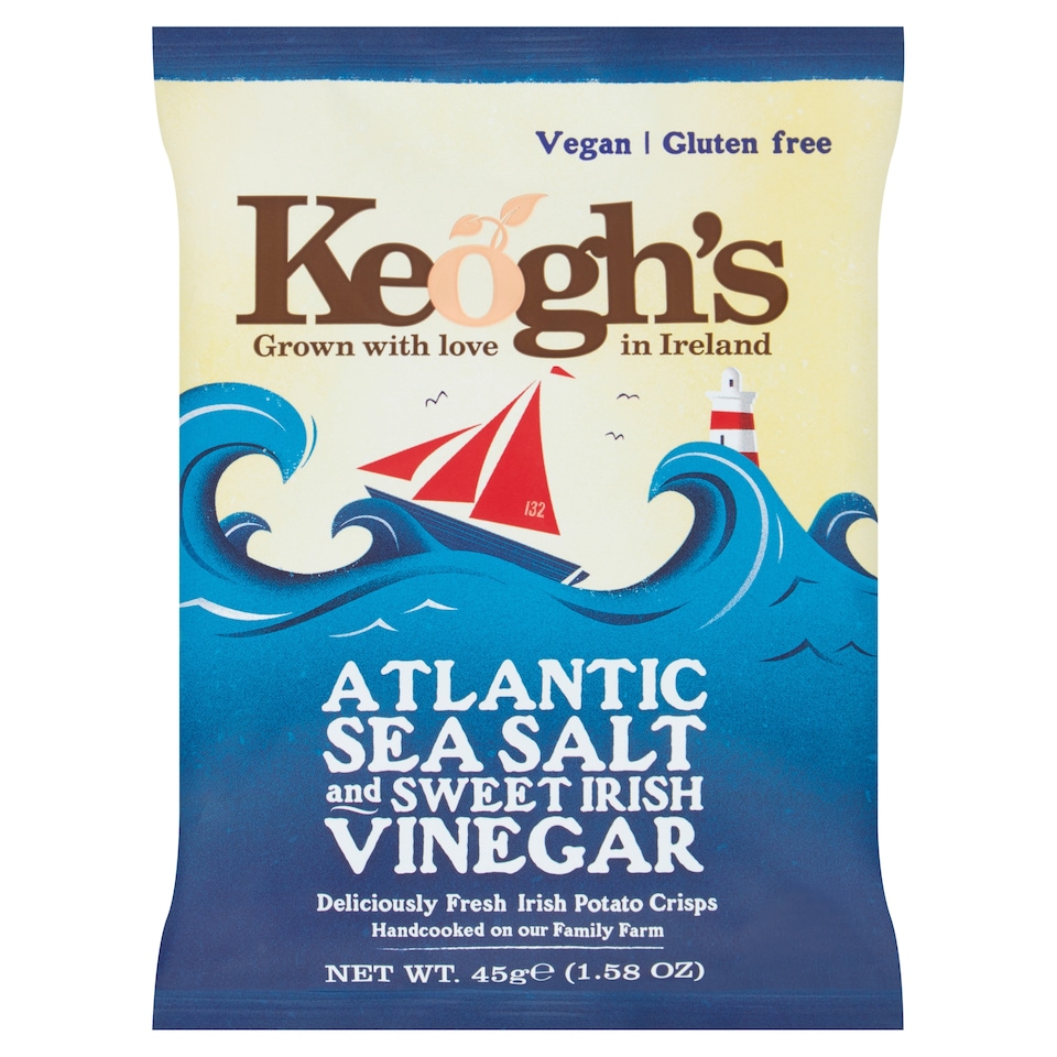 Keogh's Atlantic S/Slt And Sweet Irish Vinegar Crisps 45G