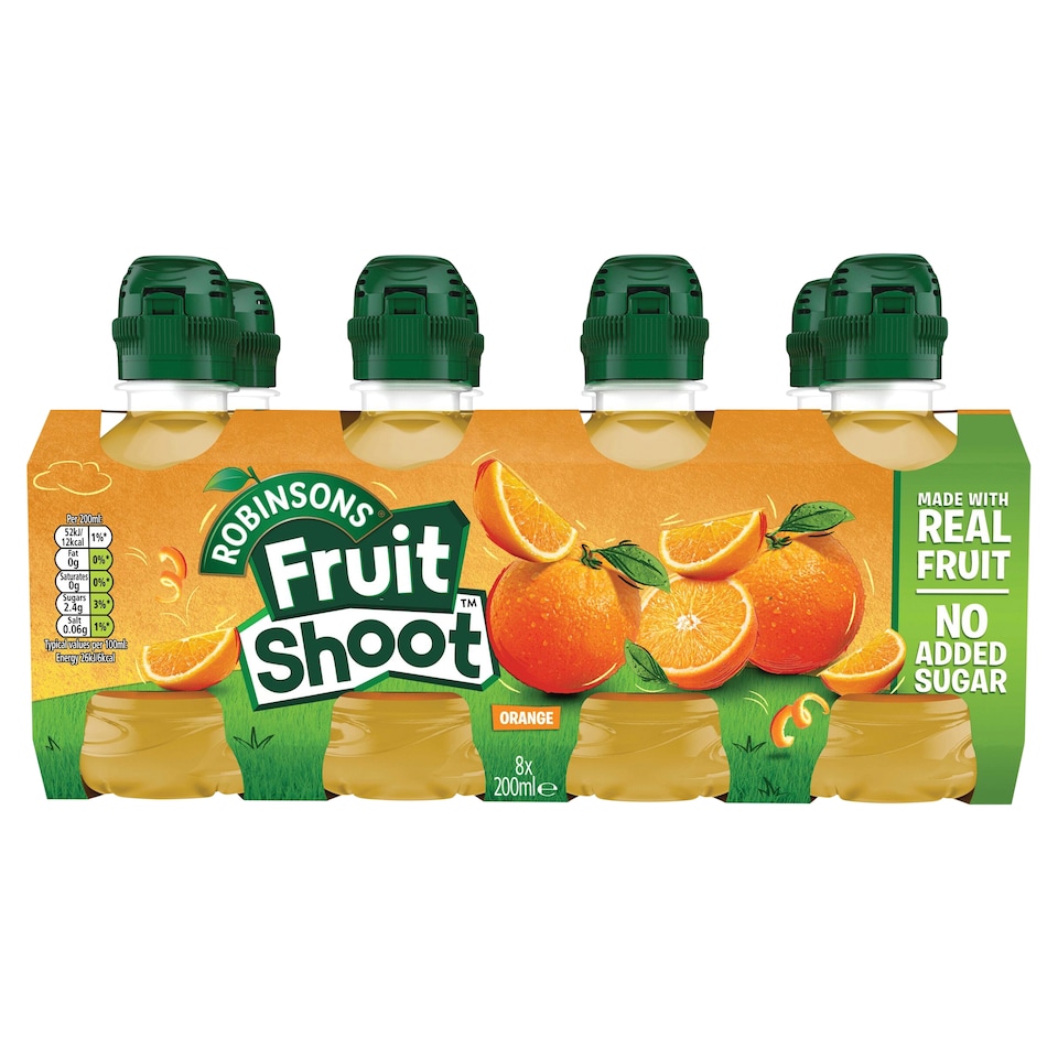 Fruit Shoot Orange No Added Sugar Juice Drink 8 X 200Ml