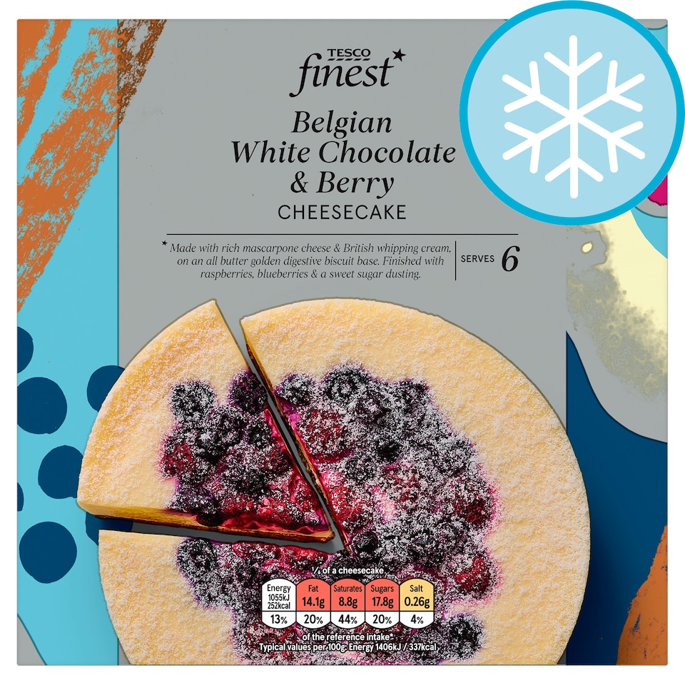 Tesco Finest Belgian White Chocolate & Berry Cheesecake 450g