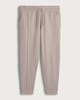 image 4 of The F&F Edit Cotton Rich Twill Textured Cuffed Joggers in Brown