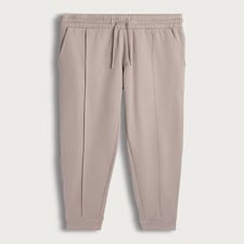 The F&F Edit Cotton Rich Twill Textured Cuffed Joggers in Brown