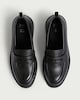 image 2 of F&F School Girls Leather Chunky Sole Loafers in Black