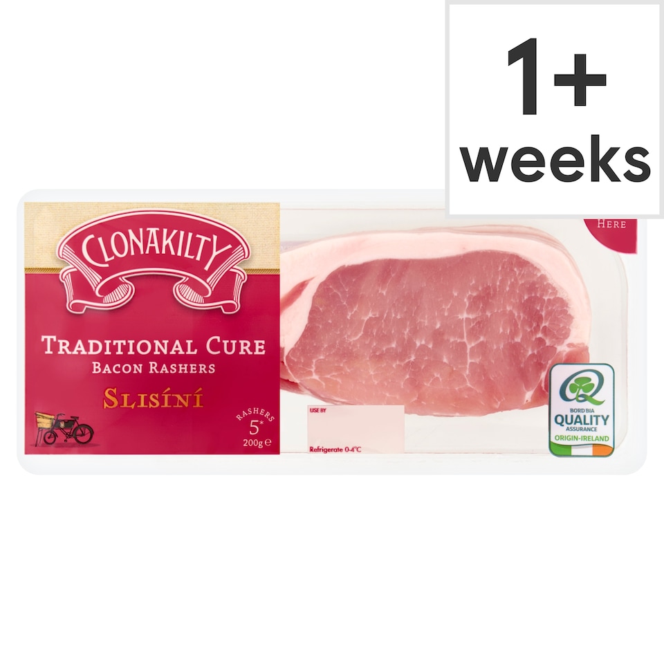 Clonakilty Traditional Cure Bacon Rashers 200G