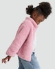 image 1 of F&F Girls Fleece Pocket Front Zip Up Jacket in Pink