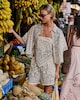 image 4 of F&F Pure Cotton Scarf Print Co-ord Shorts in Cream